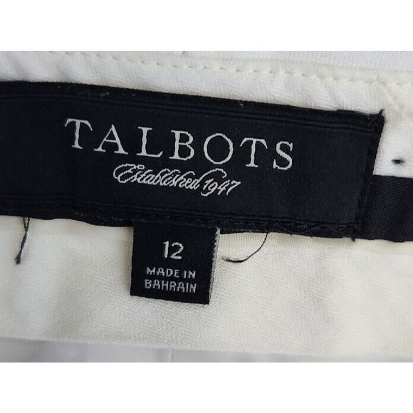 Talbots Pants Womens Crop Heritage Straight Leg Side Zipper High Rise Career 12 - Picture 7 of 8